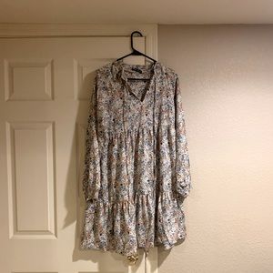 SHEIN floral long sleeve midi dress.